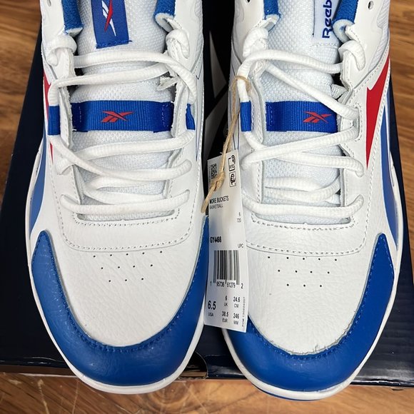 Reebok Other - Reebok More Buckets White/Vector Blue/Red Athletic GY4498